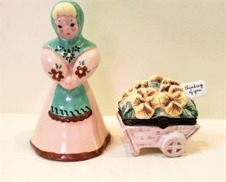 Kay Finch Figurine 
Hallmark Cart Trinket Box