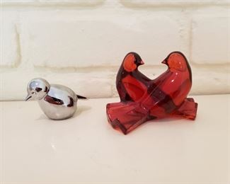Baccarat Ruby Red "Love Birds" Figurine