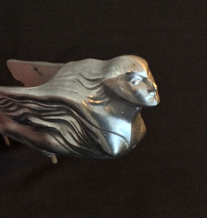 1941 Cadillac Flying Goddess Hood Ornament, 9" L. 