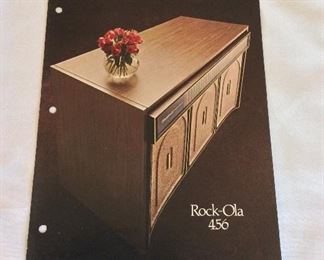Rock-ola Integrated Circuit Solid State Stereophonic Music System Model 456. Phonograph Console Juke Box. Promotional Brochure.