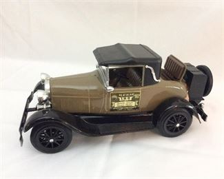 Ford Model A Green Coupe Jim Beam Decanter, 15" L.