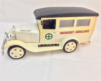Jim Beam Decanter 1930 Model A Emergency Ambulance, 17" L.