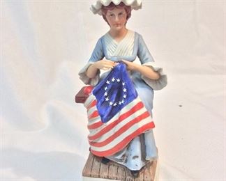 McCormick Decanter Betsy Ross, 11" H. 