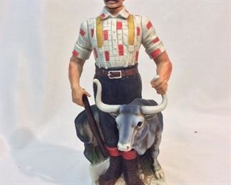 McCormick Paul Bunyan and Babe The Blue Ox, 13 1/2" H. 