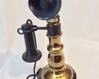 Jim Beam Decanter Western Electric Telephone, 14 1/2" H. 