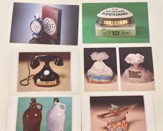 Jim Beam Figural Bottle / Decanter Postcards.