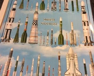 Space Missiles Laminated Poster, 1987, 27" x 39". 