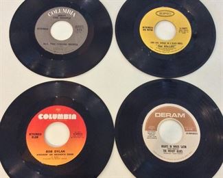 Over 1,100 vinyl 45 RPM records.