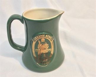 Green King Fine Ale Pitcher, 5 3/4" H.