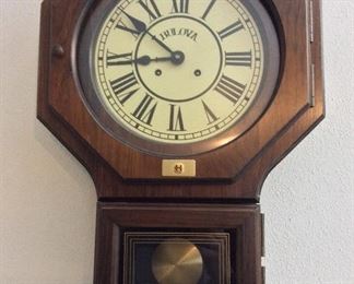Bulova Key Wind Clock, 22" H x 14" W x 5" D. 