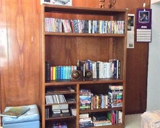 Bookcase, DVDs, etc.