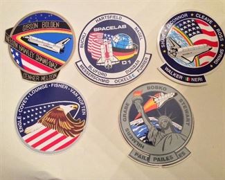 Early NASA Space Shuttle Mission Decals. 