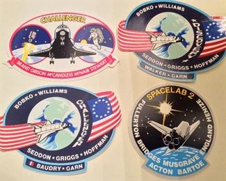 Early NASA Space Shuttle Mission Decals. 