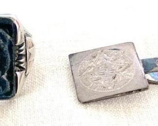 Sterling Ring & Tie Clip - Men's