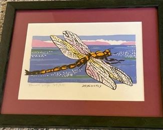Pencil Signed by Pamela Wolk: Dragonfly