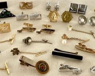 Vintage Cuff Links & Tie Clips