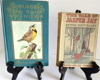 Antique Children's Books: Burgess Bird Book and Jasper Jay