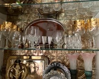 Pewter, silver plate, barware