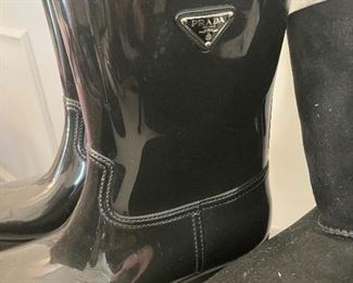 Prada rain boots 