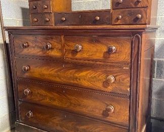 Empire Flame Mahogany Butler Chest of Drawers