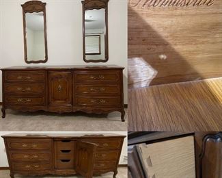 Thomasville Dresser with Double Mirrors 
Hidden Drawers