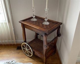 . . . a great tea  cart with candle holders