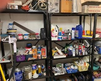 . . . a tone of cleaning supplies and racks