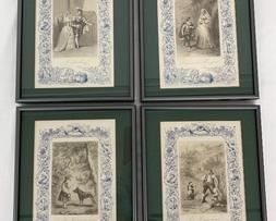 Framed French Fairy Tale Reproductions