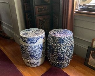 Antique Chinese Garden Barrel seats