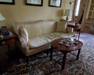 Large oversized semi antique Kirman rug