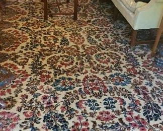 Very large roomsize. Semi antique Kirman. 16 x 9 approximate size