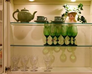 glassware, tea pot