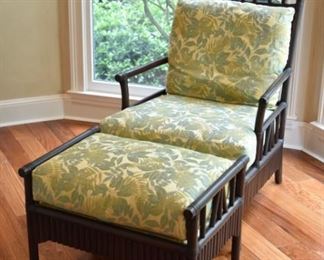 bamboo chair and footstool 