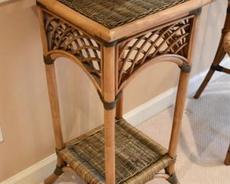 wicker plant stand