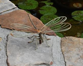 dragonfly iron garden art