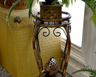 bamboo plant stand