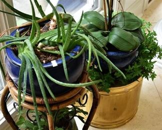 unique pots and beautiful faux plants