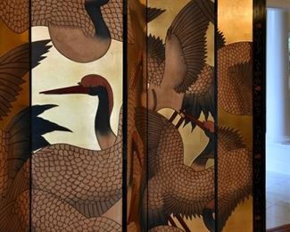 beautiful panels with cranes