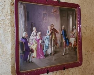 Hand painted porcelain tray