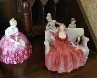 Many Royal Doulton and Llladro figurines