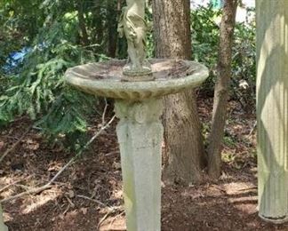 Tall bird bath