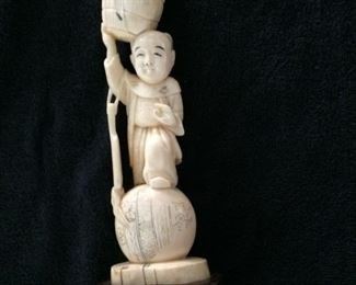Antique Carved Japanese Sculpture