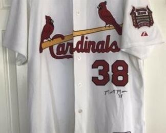 Authentic AUTOGRAPH 2006 St Louis Cardinals World Series JERSEY 38 Marty Mason