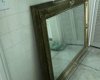 Large Gilded and Carved Mirror 51" x  41"