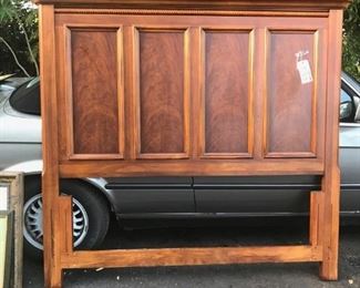 Full size headboard with box springs and mattress