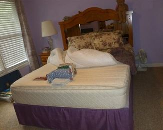 Queen Headboard & excellent mattress set