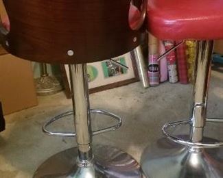 Pr of mid century stools