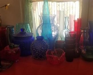 Assorted colored glass mcm.and more