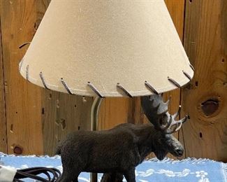 Cute moose lamp