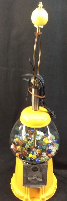 VTG. COIN OP GUMBALL MACHINE LAMP, MARBE